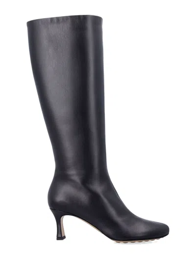 Bottega Veneta Rana Nappa Leather Knee-high Boots In Black
