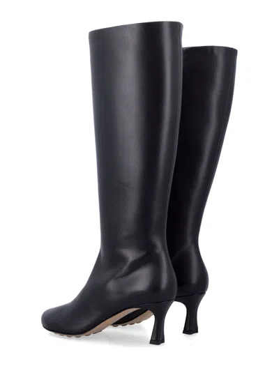 Bottega Veneta Rana Nappa Leather Knee-high Boots In Black