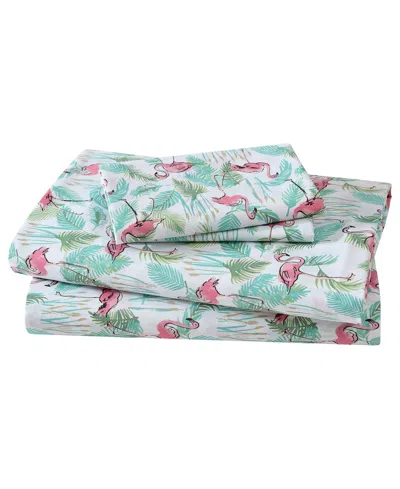 Beatrice Home Fashions Coastal Printed 4-pc. Sheet Set, Queen In Green