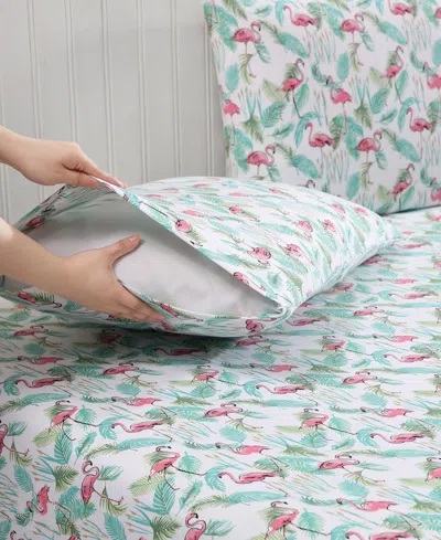 Beatrice Home Fashions Coastal Printed 4-pc. Sheet Set, Queen In Green