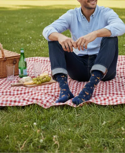 Love Sock Company Men's Barcelona Bundle Socks, 5-pack In Blue