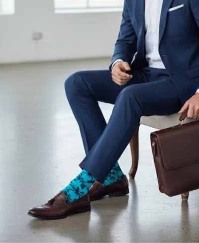 Love Sock Company Men's Malibu Gift Bundle Socks, 3-pack In Blue