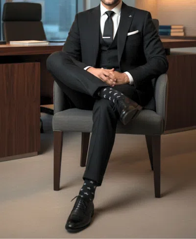 Love Sock Company Men's Golfer Gift Socks, 3-pack In Black