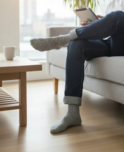 Love Sock Company Men's Stars Socks In Gray