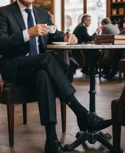 Love Sock Company Men's Ribbed Solid Socks In Black