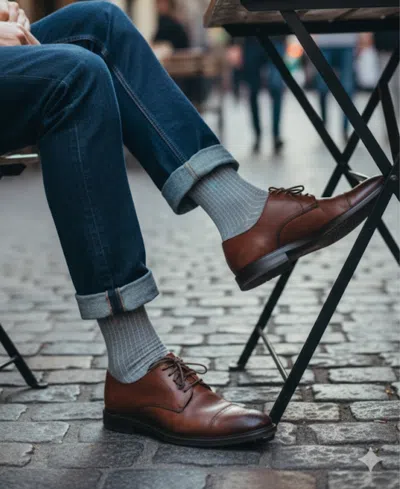 Love Sock Company Men's Ribbed Solid Socks In Gray