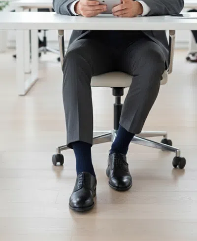 Love Sock Company Men's Ribbed Solid Socks In Blue