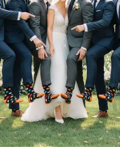 Love Sock Company Men's Big Polka Socks In Blue