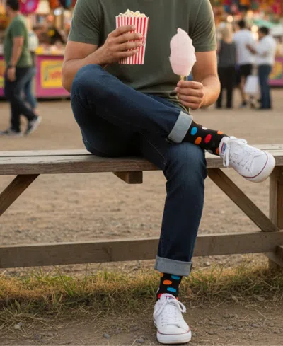 Love Sock Company Men's Big Polka Socks In Black