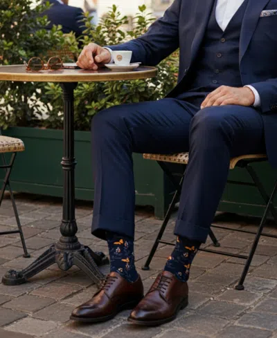 Love Sock Company Men's Butterfly Socks In Blue