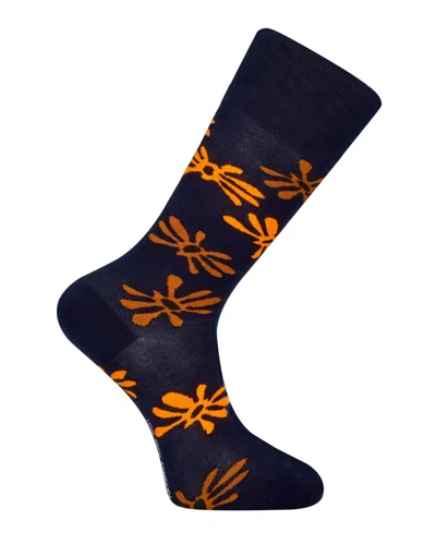 Love Sock Company Men's Flower Socks In Blue