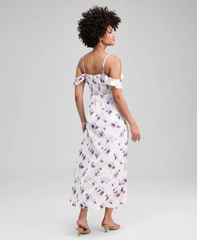 And Now This Women's Lace-inset Ruffle Slip Dress, Macy's Exclusive In Multi