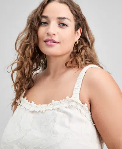 And Now This Trendy Plus Size Cotton Ruffled-hem Top, Macy's Exclusive In Animal Print