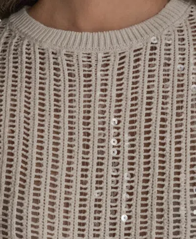 Donna Karan Women's Short-sleeve Crewneck Sweater In Animal Print