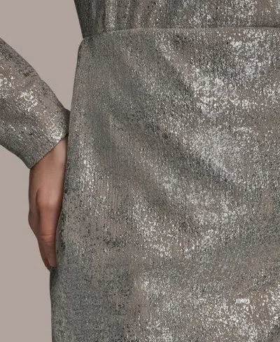 Donna Karan Women's Knee Length Pencil Skirt In Silver