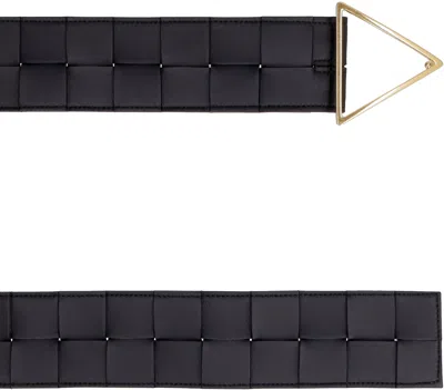 Bottega Veneta Intreccio Belt In Brown