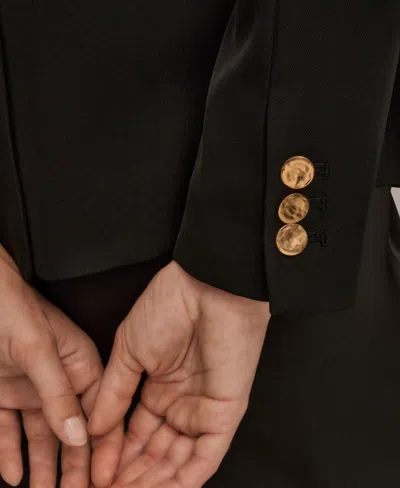 Donna Karan Women's Mixed Media Collarless Jacket In Black