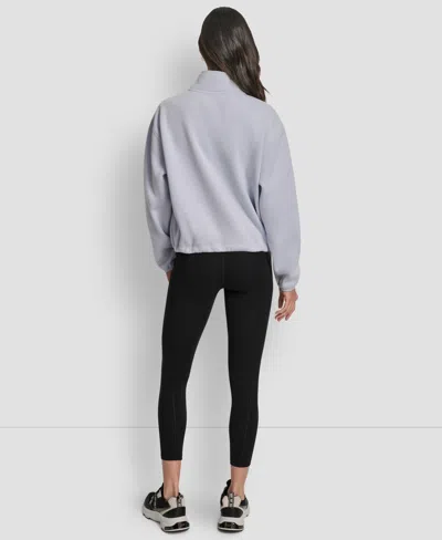 Dkny Women's Half-zip Long-sleeve Sweater In Blue