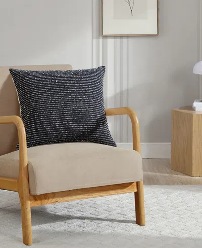 Tahari Home Emmy Horizontal Stripe Decorative Pillow, 20" X 20" In Black