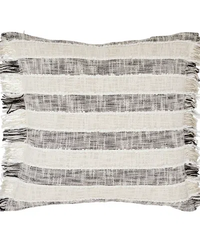 Tahari Home Ariel Fringe Stripe Decorative Pillow, 20" X 20" In Multi