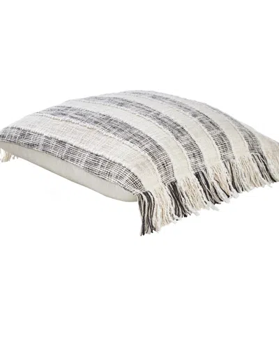 Tahari Home Ariel Fringe Stripe Decorative Pillow, 20" X 20" In Multi