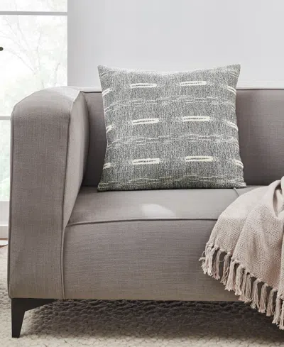 Tahari Home Tate Stripe Decorative Pillow, 20" X 20" In Gray