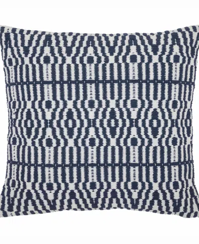 Tahari Home Brooks Geometric Decorative Pillow, 20" X 20" In Blue