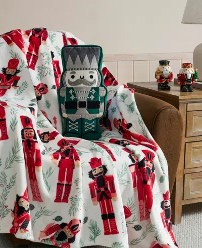 Hallmark Nutcracker Shaped Holiday Decorative Pillow, 7" X 14" In Green