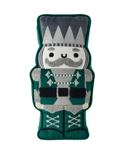 Hallmark Nutcracker Shaped Holiday Decorative Pillow, 7" X 14" In Green