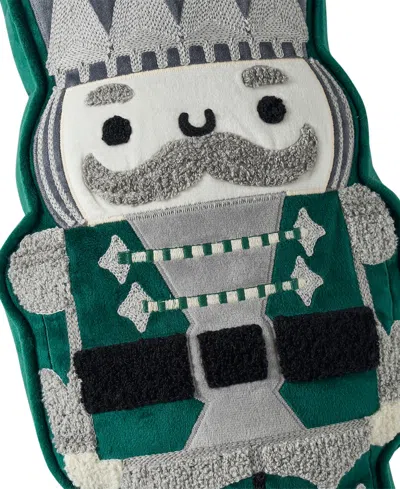 Hallmark Nutcracker Shaped Holiday Decorative Pillow, 7" X 14" In Green
