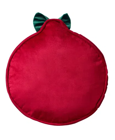 Hallmark Ornament Shaped Holiday Decorative Pillow, 12" X 13" In Red