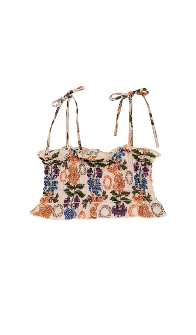 Agua Bendita Giselle Fiore Top In Multi