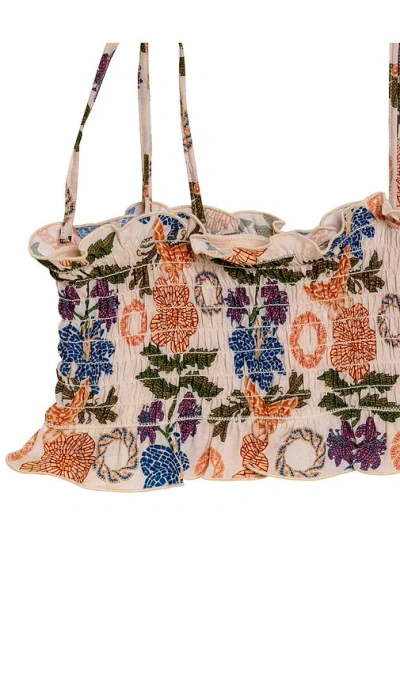 Agua Bendita Giselle Fiore Top In Multi