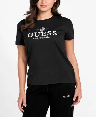 Guess Women's Arabella Crewneck Short-sleeve T-shirt In Black