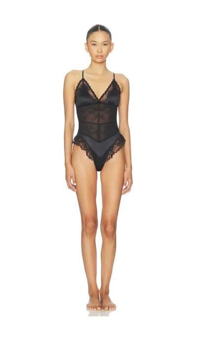 Free People X Intimately Staying Home Bodysuit In Animal Print