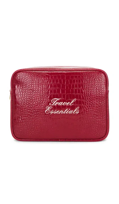 Abbode Travel Essentials Croc Pouch In Red