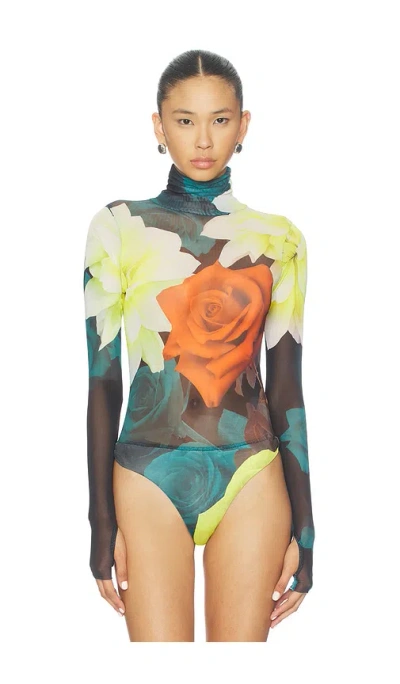 Afrm Milo Bodysuit In Multi