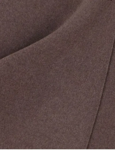 Brunello Cucinelli Brown Cashmere Fringed Scarf In Brown