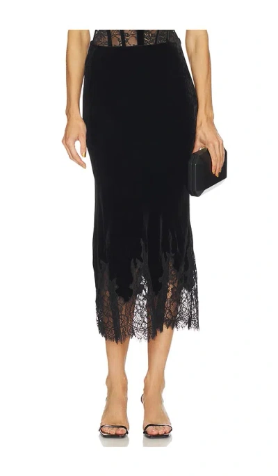 Cami Nyc Georgiana Velvet Skirt In Black