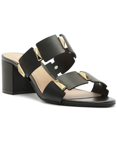 Arezzo Women's Lyra Mid Block Sandal In Black