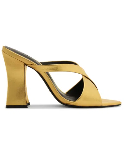 Schutz Glenda Mule Heel In Gold, Women's At Urban Outfitters In Gold