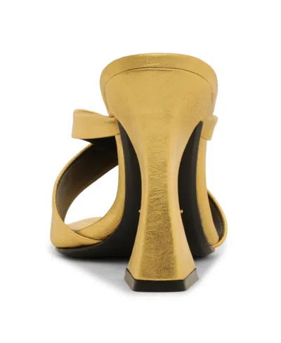 Schutz Glenda Mule Heel In Gold, Women's At Urban Outfitters In Gold