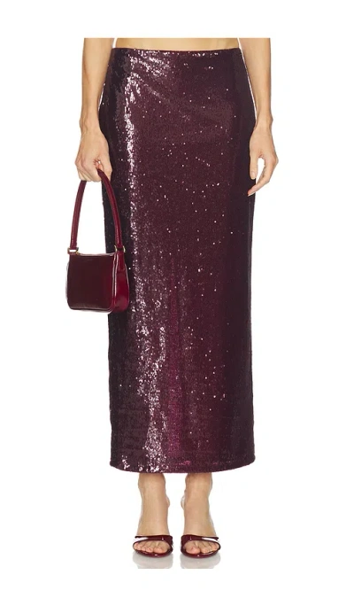 Camila Coelho Noella Skirt In Burgundy