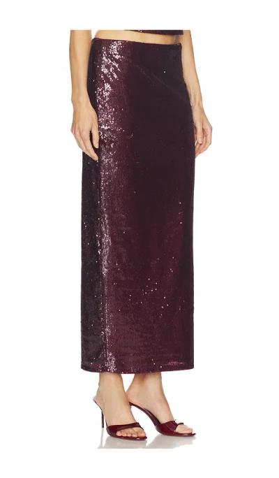 Camila Coelho Noella Skirt In Burgundy