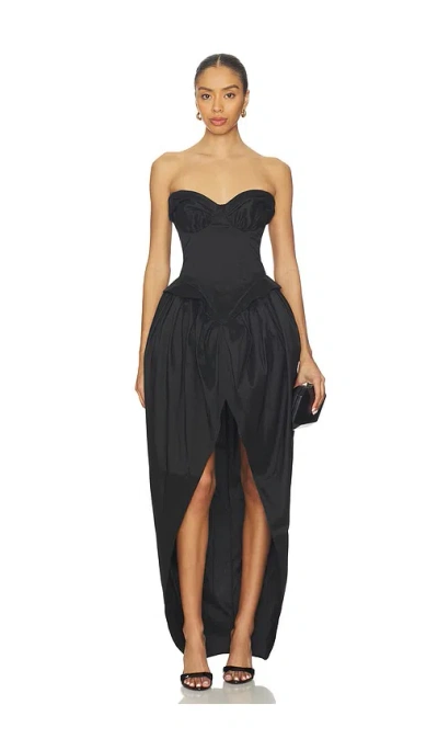 Camila Coelho Amaranta Maxi Dress In Black