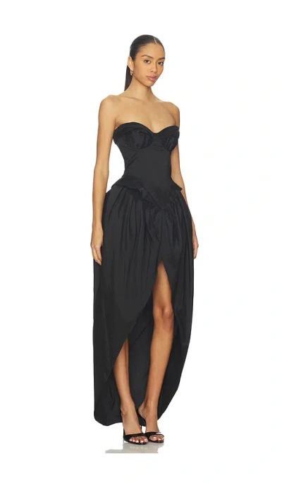 Camila Coelho Amaranta Maxi Dress In Black