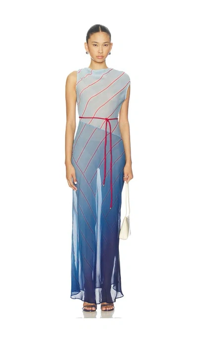 Roame. Capri Maxi Dress In Blue