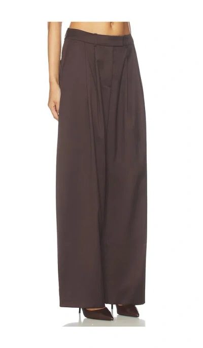 Remain Birger Christensen Cocoon Suiting Pants With Pleats In Brown