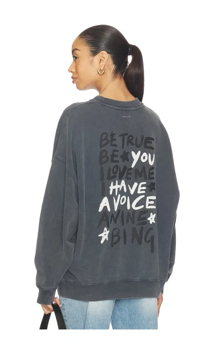 Anine Bing Miles Sweatshirt Empowerment In Multi