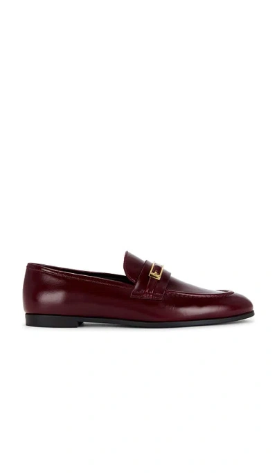 Jeffrey Campbell Loafed Flat In Burgundy